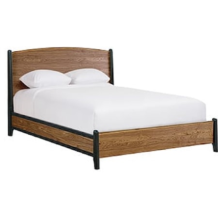 Industrial Queen Curved Panel Bed
