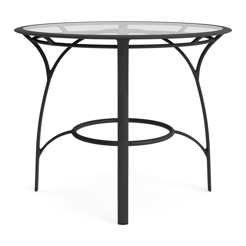 42" Rd. Glass-Top Balcony Table
