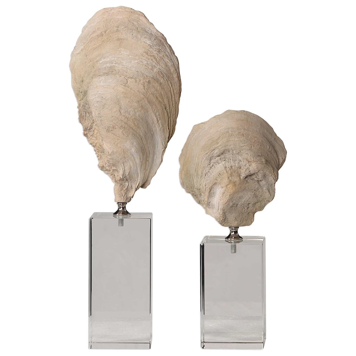 Uttermost Accessories - Statues and Figurines Oyster Shell Sculptures, S/2