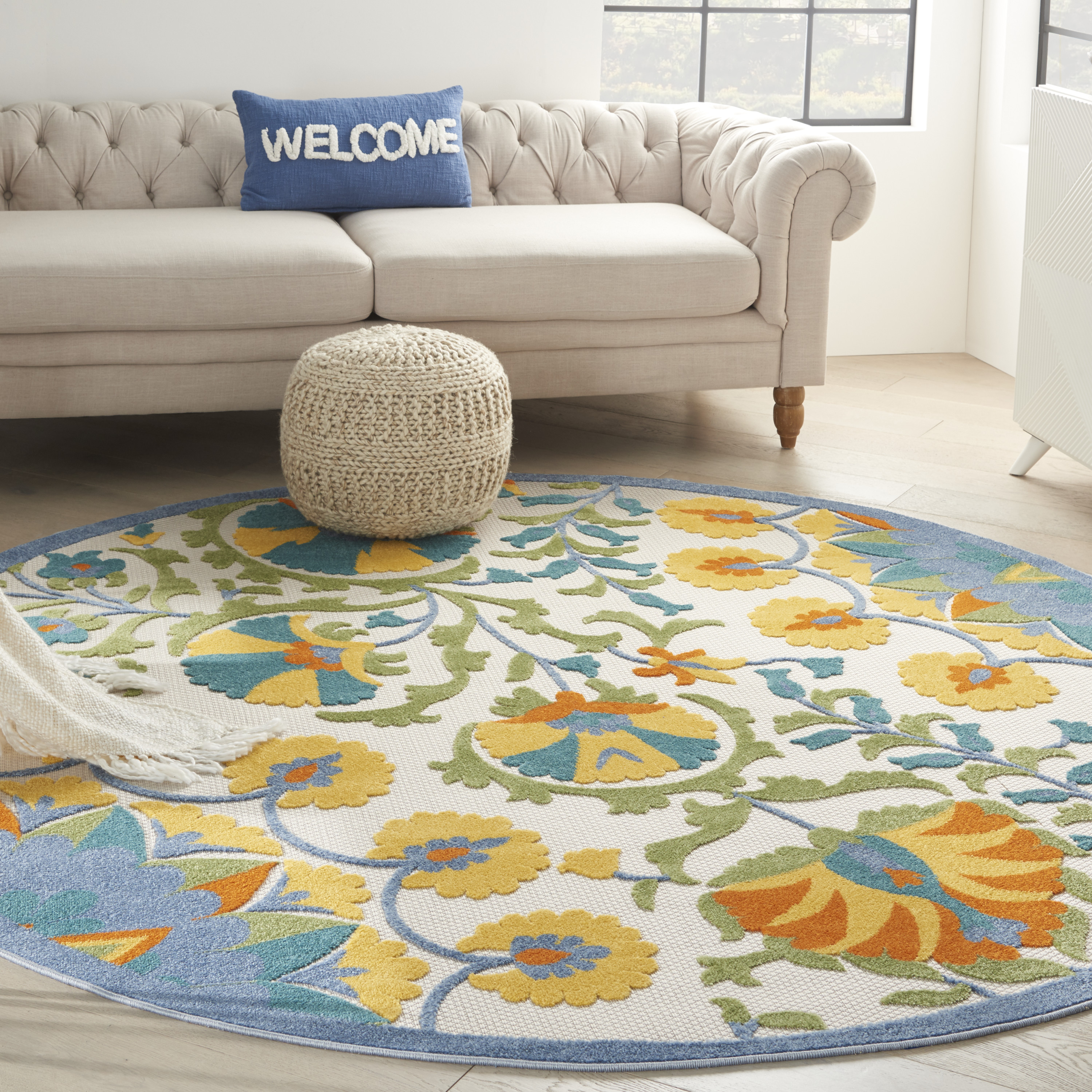 Nourison Aloha 7'10" Round  Rug