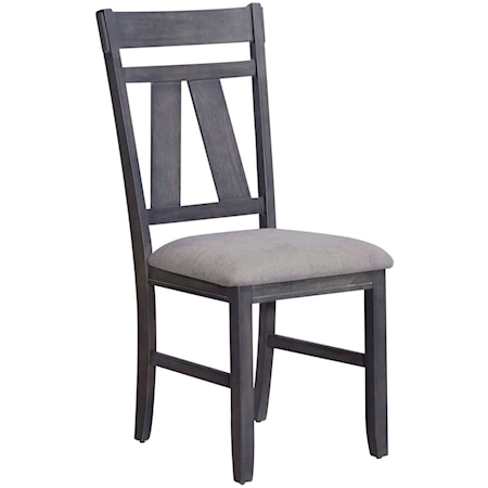 Transitional Splat Back Dining Side Chair