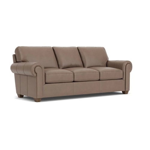 Transitional Sofa with Rolled Arms