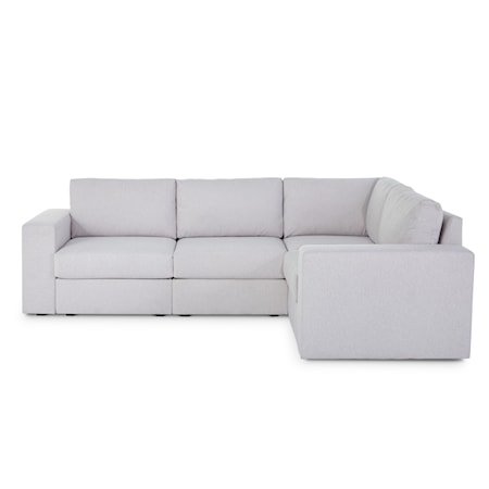 Wide-Arm 4-Seat Sectional Sofa