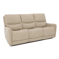 Contemporary Reclining Sofa with USB Ports