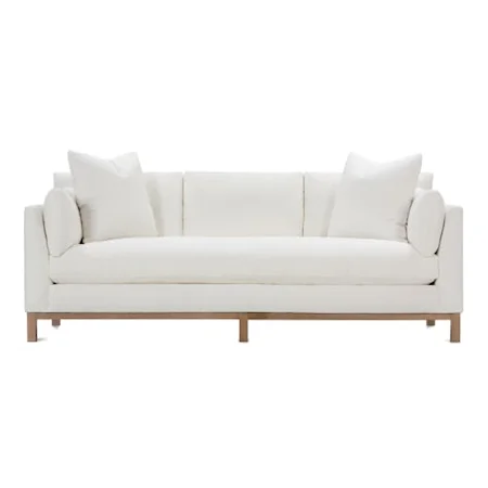 Contemporary 90" Bench Cushion Sofa with Loose Pillow Back