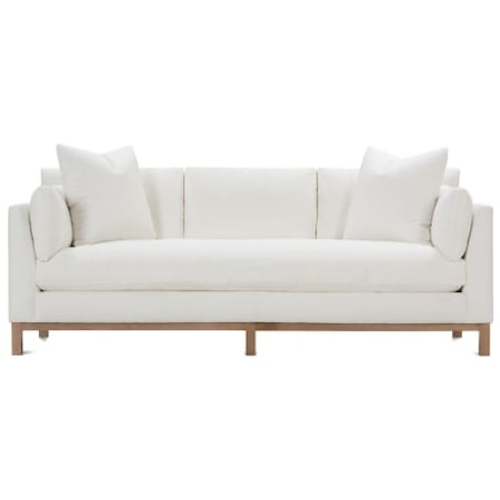 Contemporary 90" Bench Cushion Sofa with Loose Pillow Back