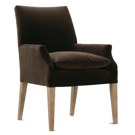 Upholstered Dining Chair with Tapered Leg