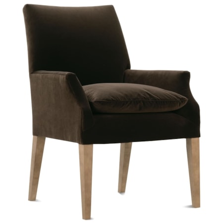 Upholstered Dining Chair with Tapered Leg