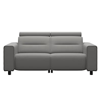 Power Reclining Loveseat with 2 Seats and Wide Arms