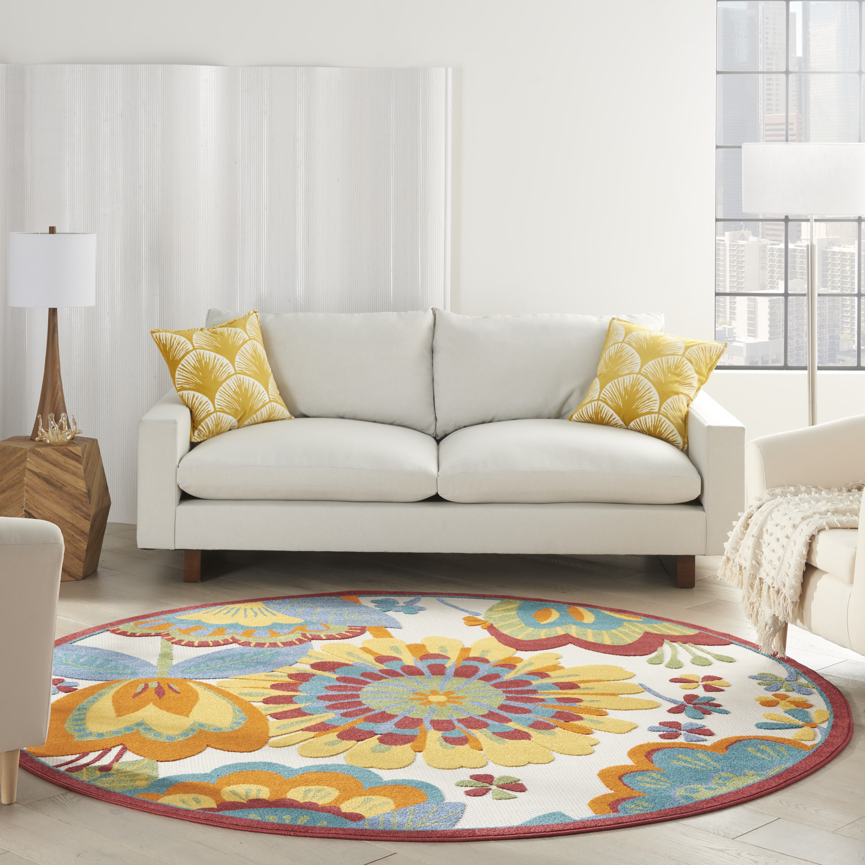 Nourison Aloha 7'10" Round  Rug