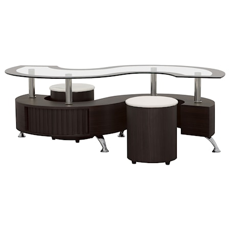 Buckley 3-piece Coffee Table and Stools Set