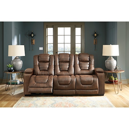 Power Reclining Sofa w/ Adjustable Headrests