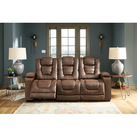 Power Reclining Sofa w/ Adjustable Headrests