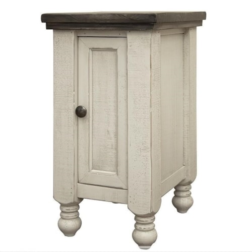 Farmhouse 1-Door Chairside Table