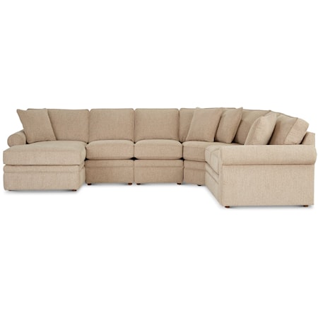 5-Seat Sectional Sofa with Storage Chaise