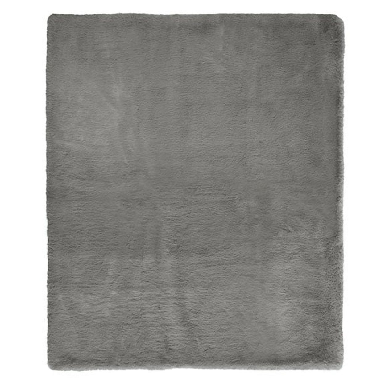 Ashley Signature Design Gariland Gariland Gray Faux Fur Throw