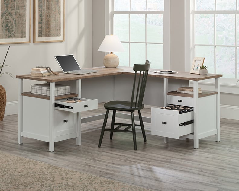 4-Drawer L-Shaped Desk