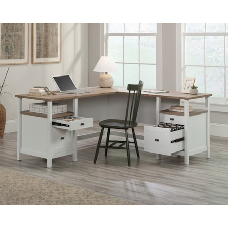 4-Drawer L-Shaped Desk