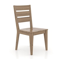 Transitional Dining Chair with Ladder Back