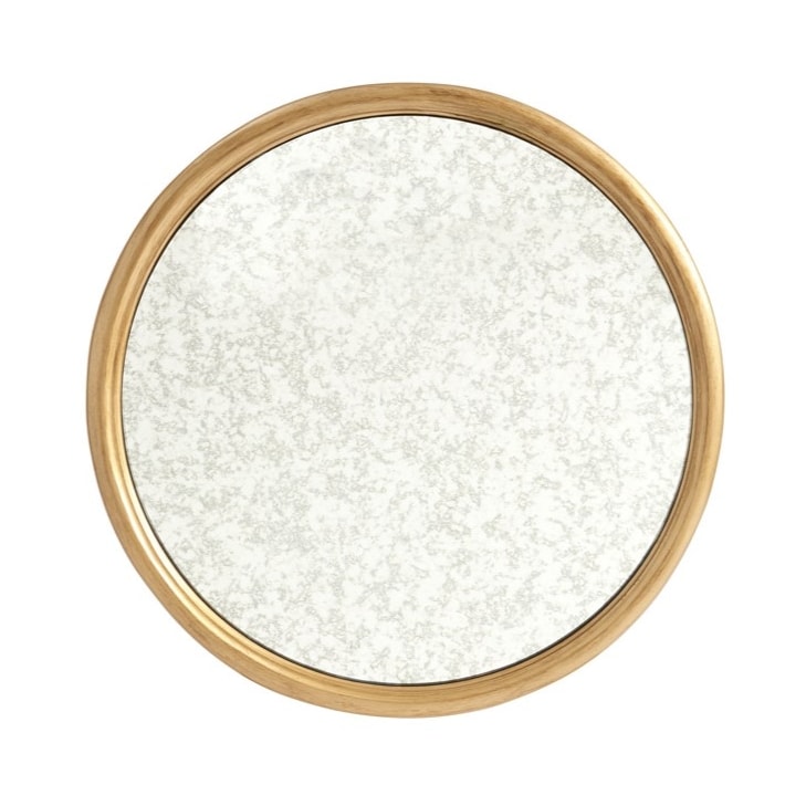 Sherrill Occasional VOYAGE MAISON 18" Round Antique Mirror-Top Accent Table