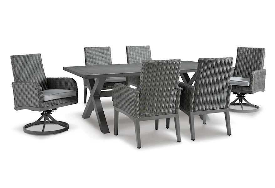 Elite Park 7-Piece Outdoor Dining Set by Signature Design by Ashley at Esprit Decor Home Furnishings