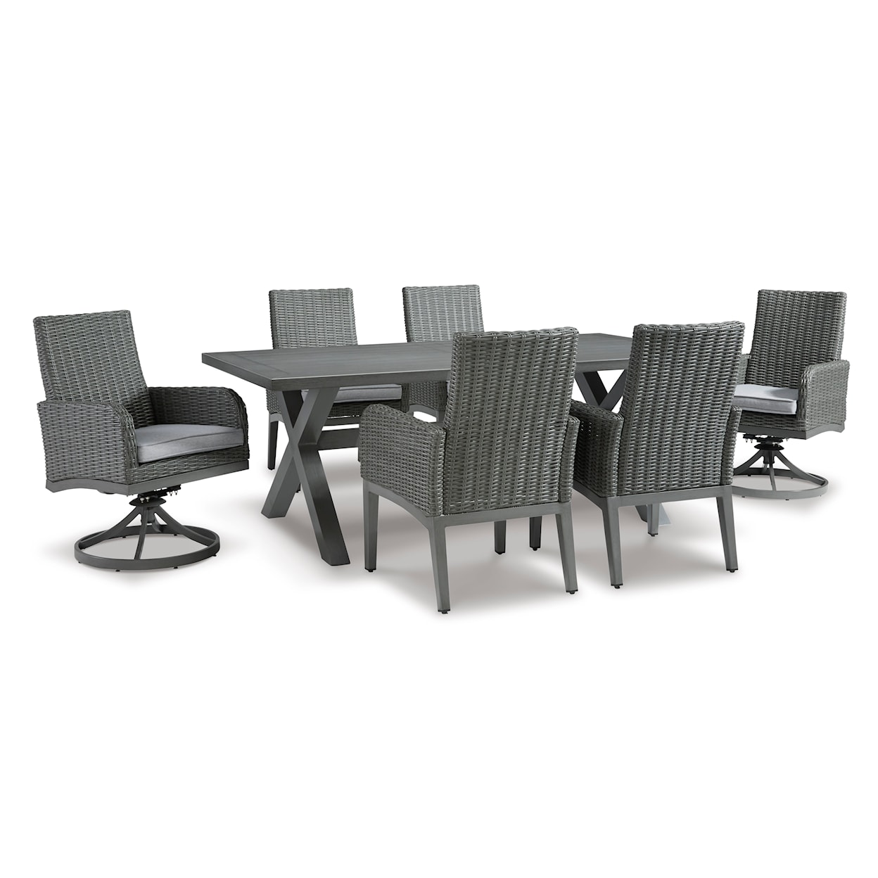 Ashley Signature Design Elite Park 7-Piece Outdoor Dining Set