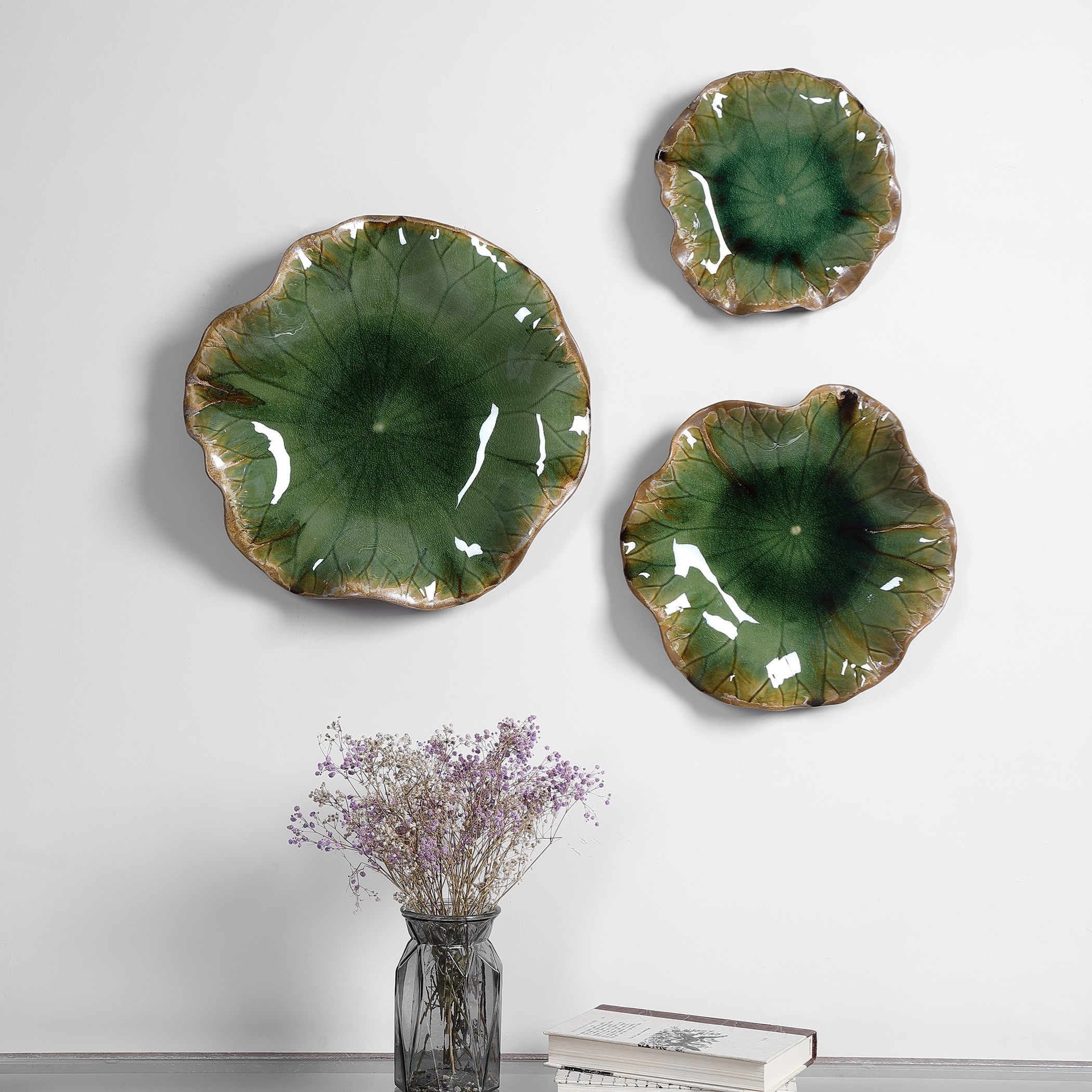 Uttermost Alternative Wall Decor Abella Green Ceramic Wall Decor