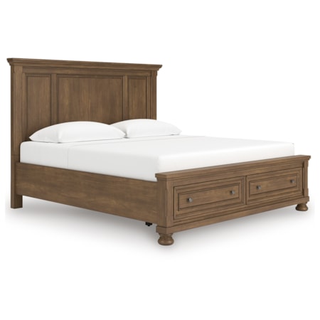 King Panel Storage Bed