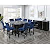 Prime Camila 9 Piece Dining Set w/ Gray Marble Table Top