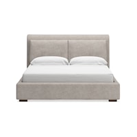 Casual California King Upholstered Platform Bed