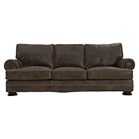 Foster Leather Sofa without Pillows