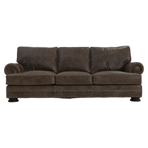 Foster Leather Sofa without Pillows