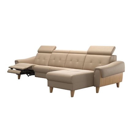 Manual Reclining Chaise Sofa with A3 Arms