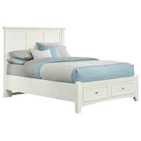 Transitional King Mansion Storage Bed with 2 Drawers