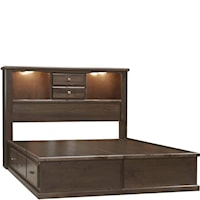 Transitional Queen 6-Drawer Storage Bed