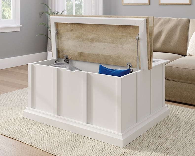 Sauder Cottage Road Coffee Table with Two Storage Sections