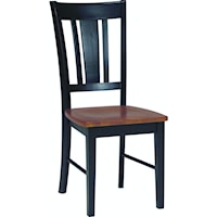 Industrial San Remo Dining Chair in Cherry / Black