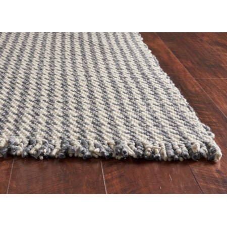 5&apos; x 8&apos; Ivory/Grey Houndstooth Rug