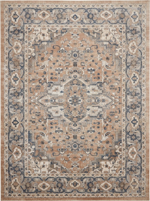 6'7" x 9'6" Beige/Grey Rectangle Rug