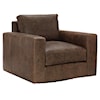 Bernhardt Bernhardt Living Dawkins Leather Swivel Chair