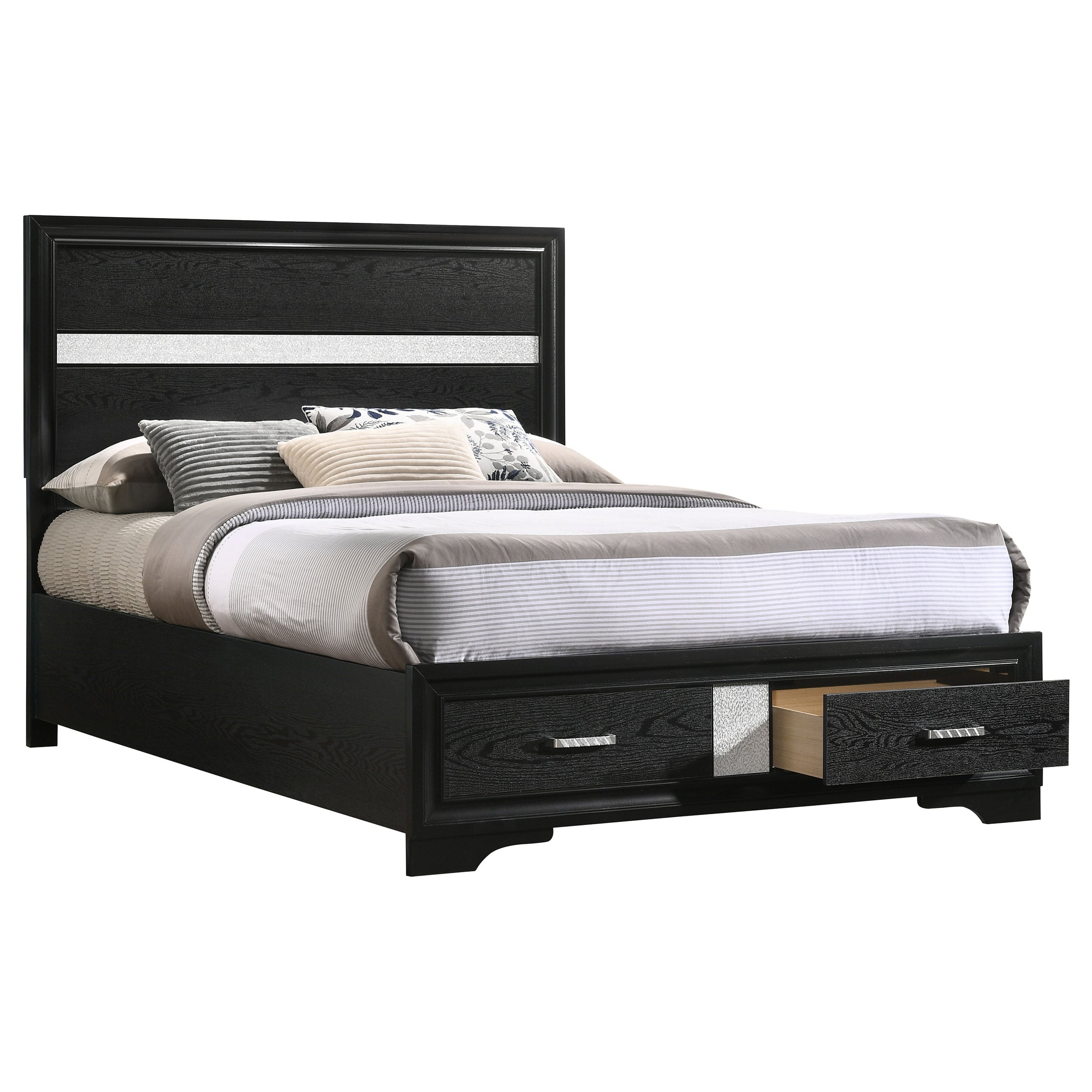 51-inch Wood Full Storage Panel Bed