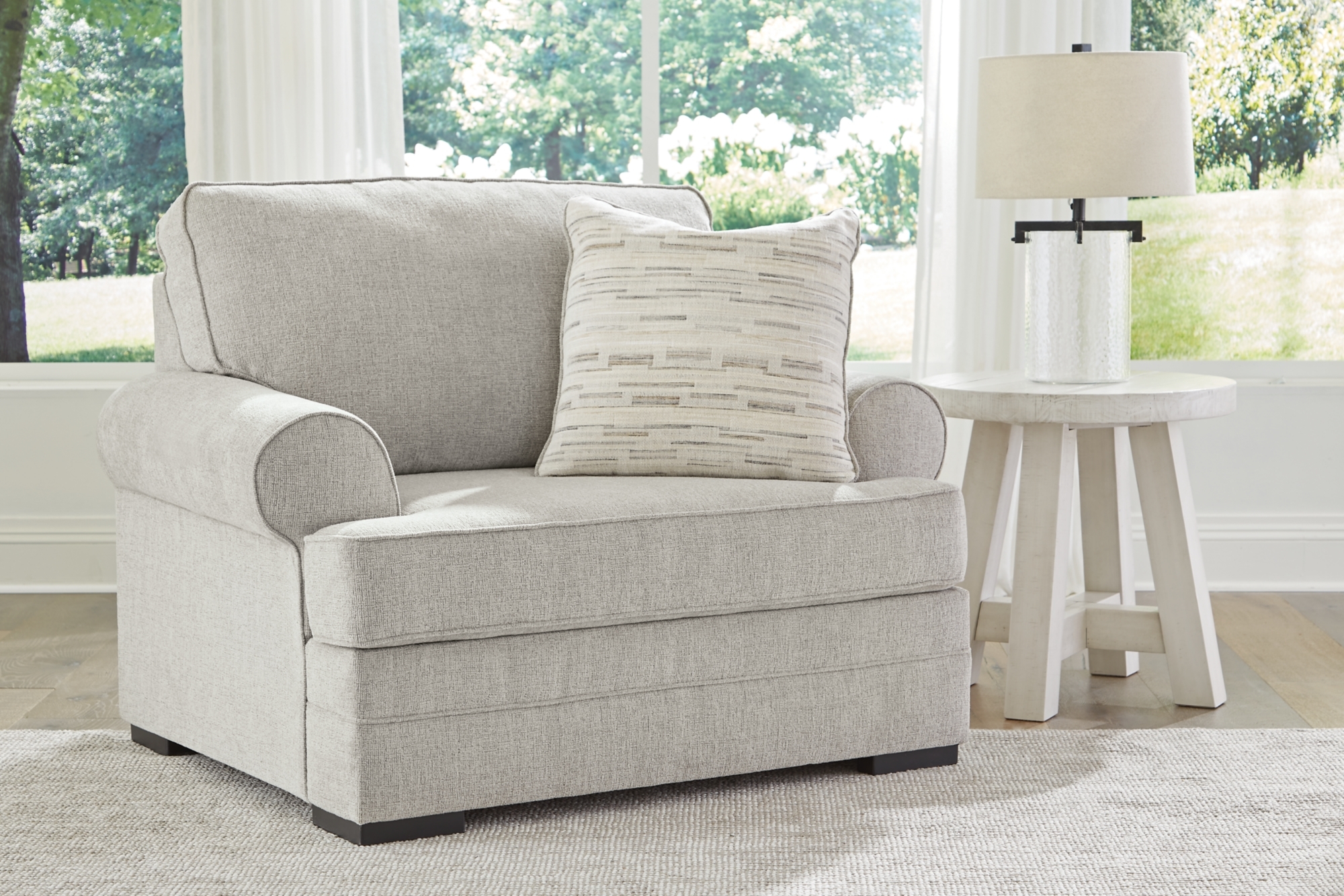 Benchcraft Eastonbridge Sofa Chaise, Oversized Chair, And Ottoman