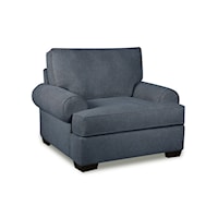 Contemporary Accent Chair with Rolled Arms