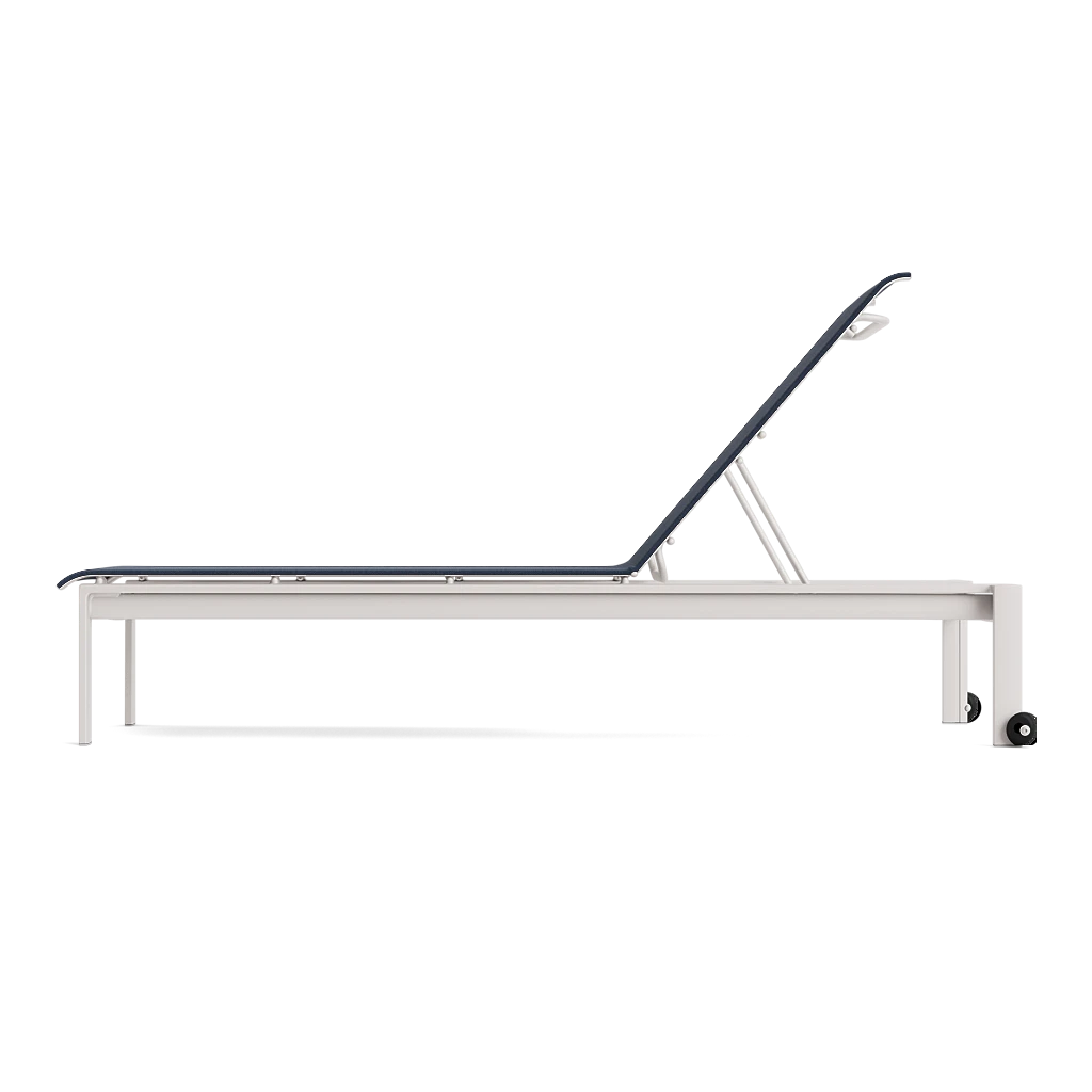 Modern Adj. Stacking Chaise Lounge w/Wheels