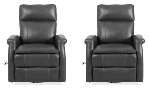 Contemporary Manual Swivel Glider Recliner (Set of 2)