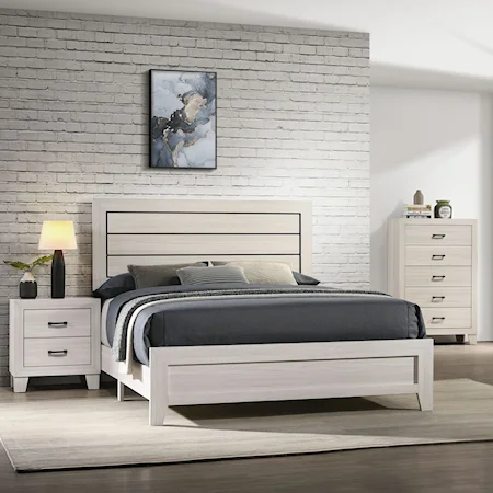 Contemporary 3 Piece Queen Bedroom Set