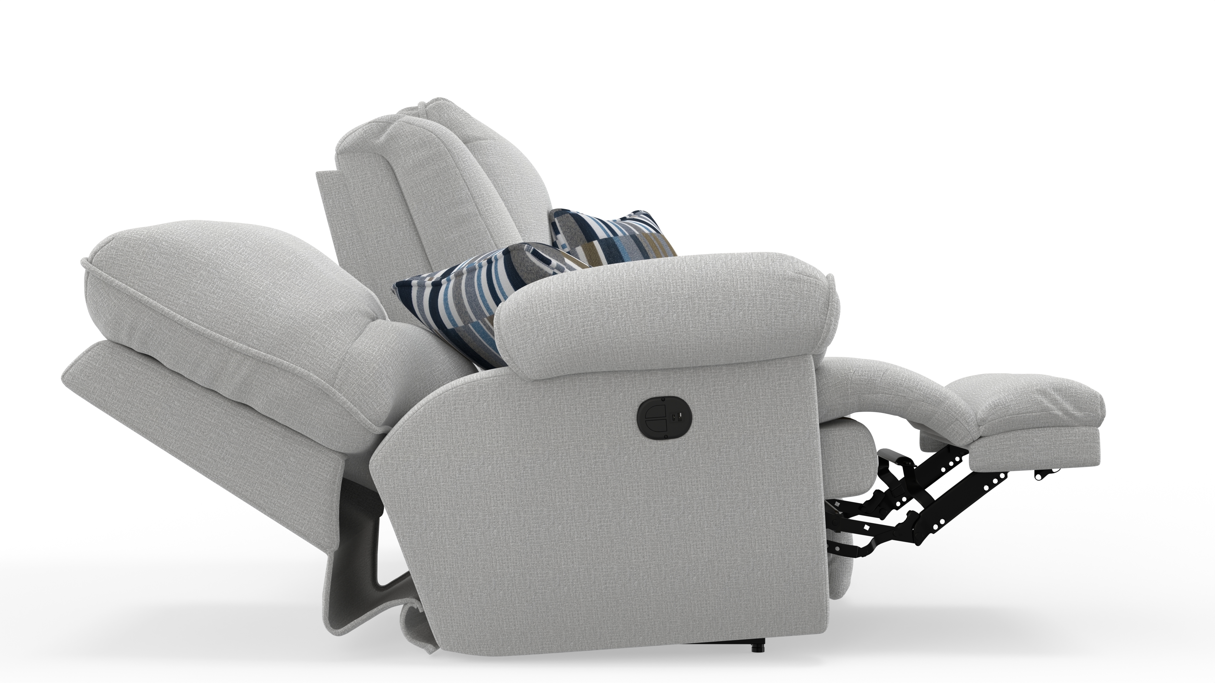 Catnapper Lenny Lay Flat Power Reclining Console Loveseat