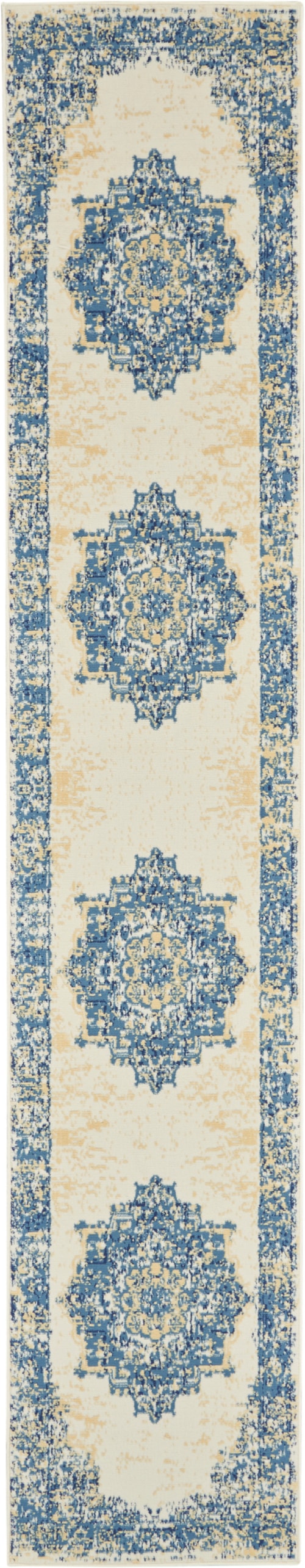 2'3" x 10' White Runner Rug