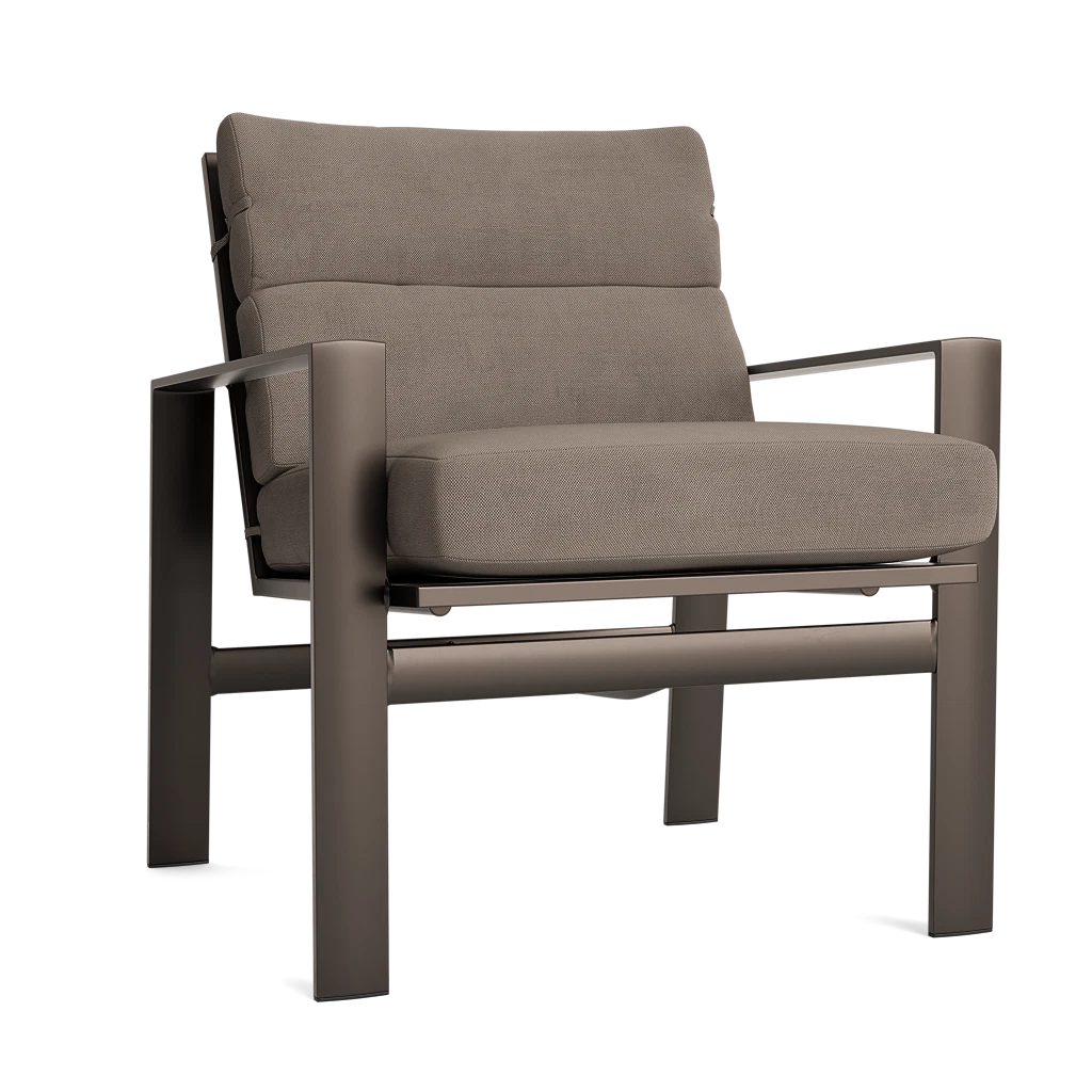 Cushioned Aluminum Dining Armchair