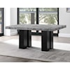 Prime Camila Rectangular Gray Marble Dining Table